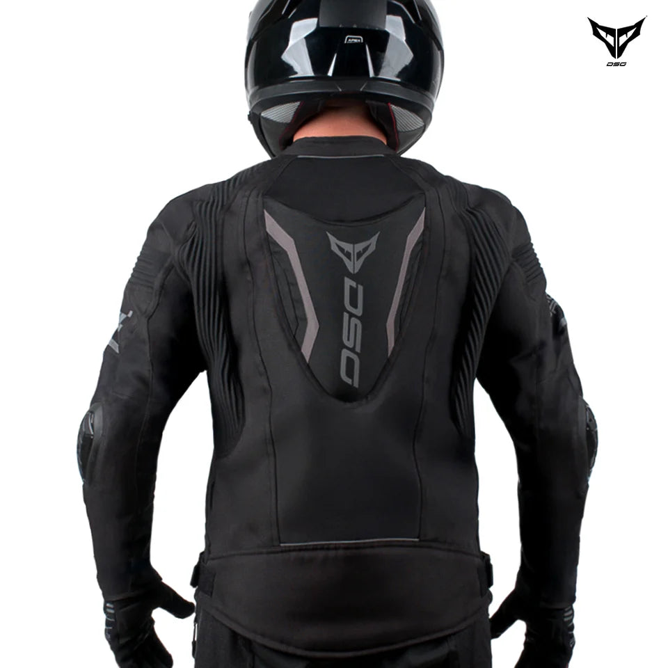 DSG RACE PRO V3 BLACK RIDING JACKET BLACK