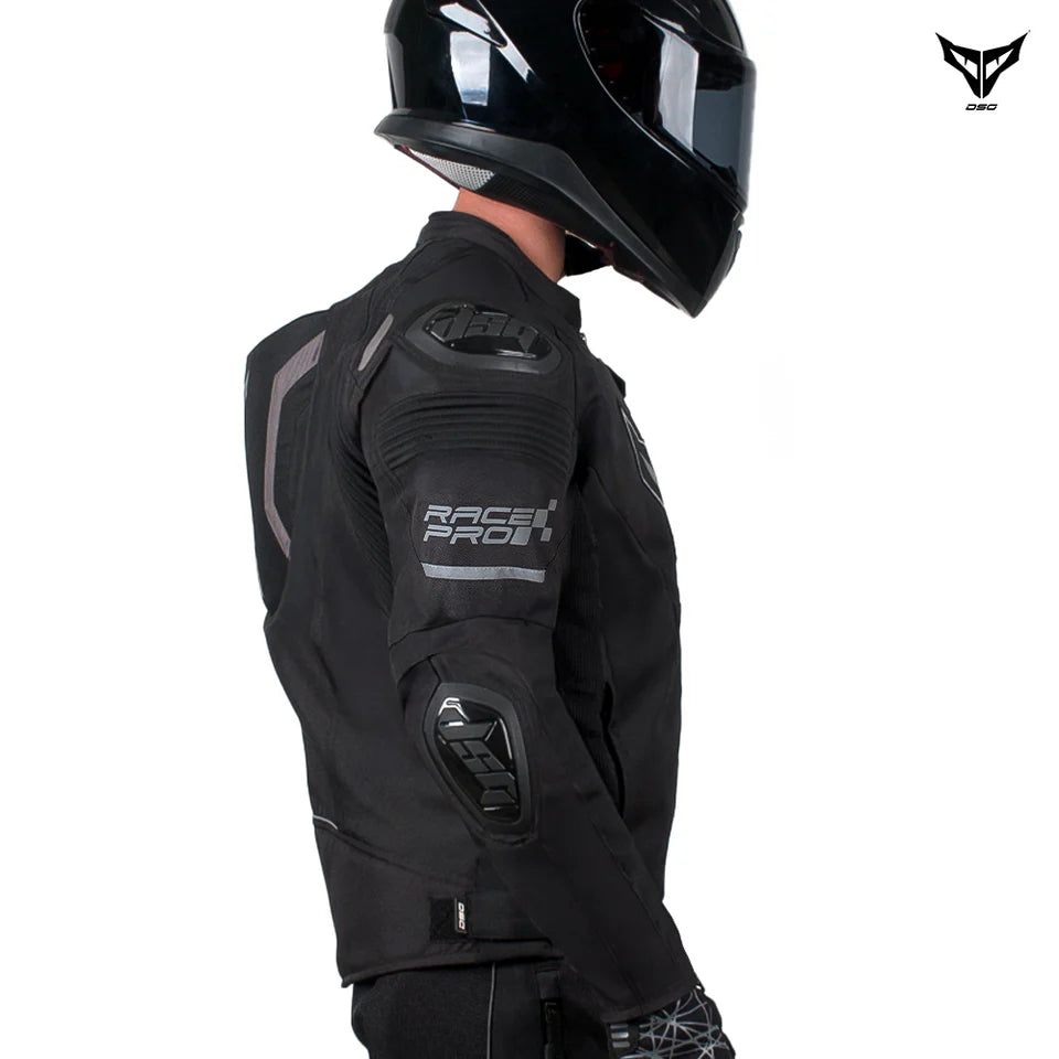 DSG RACE PRO V3 BLACK RIDING JACKET BLACK