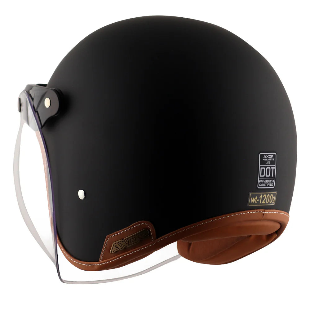 AXOR RETRO JET HELMET DULL BLACK