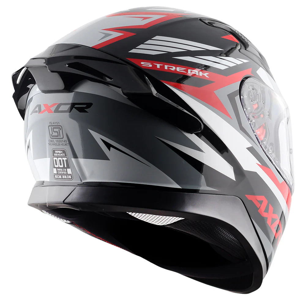 AXOR APEX STREAK HELMET BLACK RED