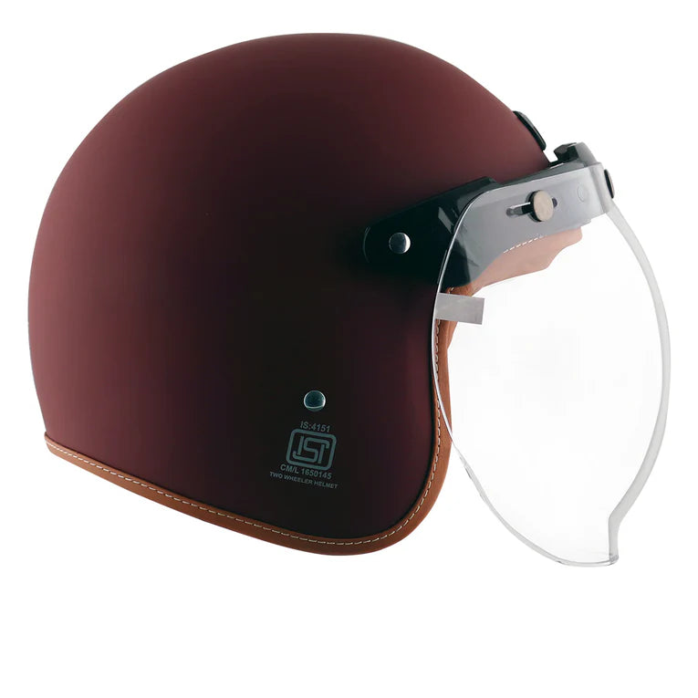 AXOR RETRO JET HELMET DULL CHESTNUT RED
