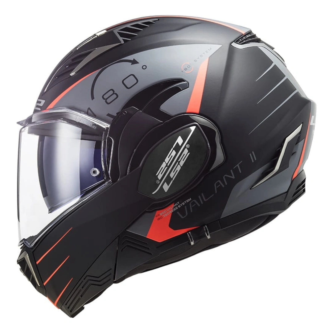 LS2 FF900 VALIANT II CODEX MATT BLACK TITANIUM – BikeFormers
