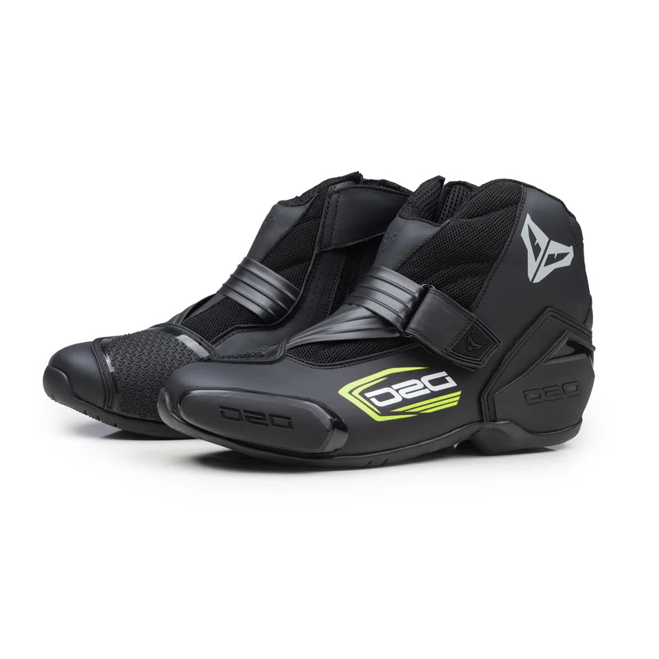 DSG GP-1 RIDING BOOTS BLACK YELLOW FLUO