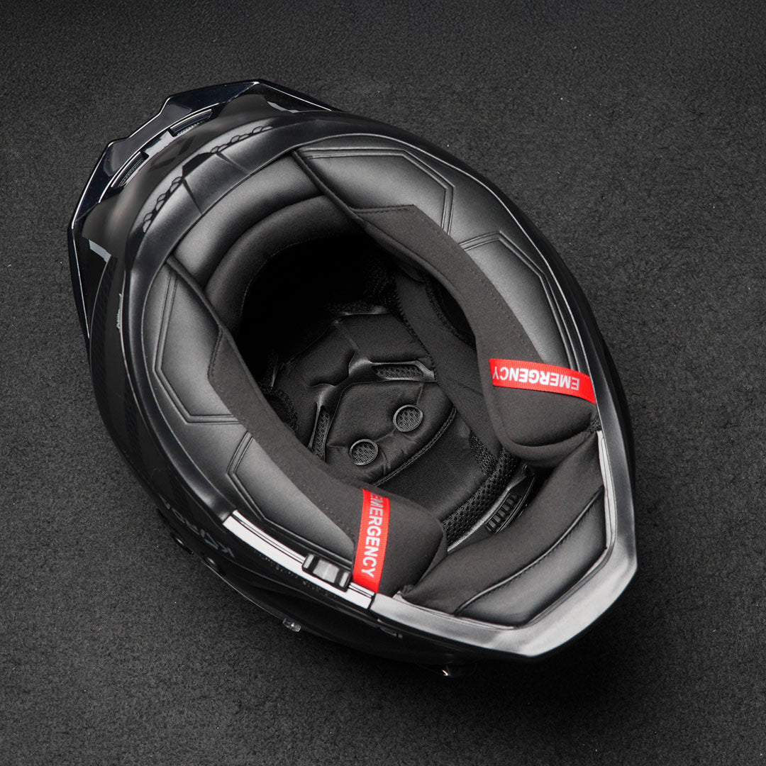 KORDA ICON DUO HELMET GLOSS BLACK & WHITE