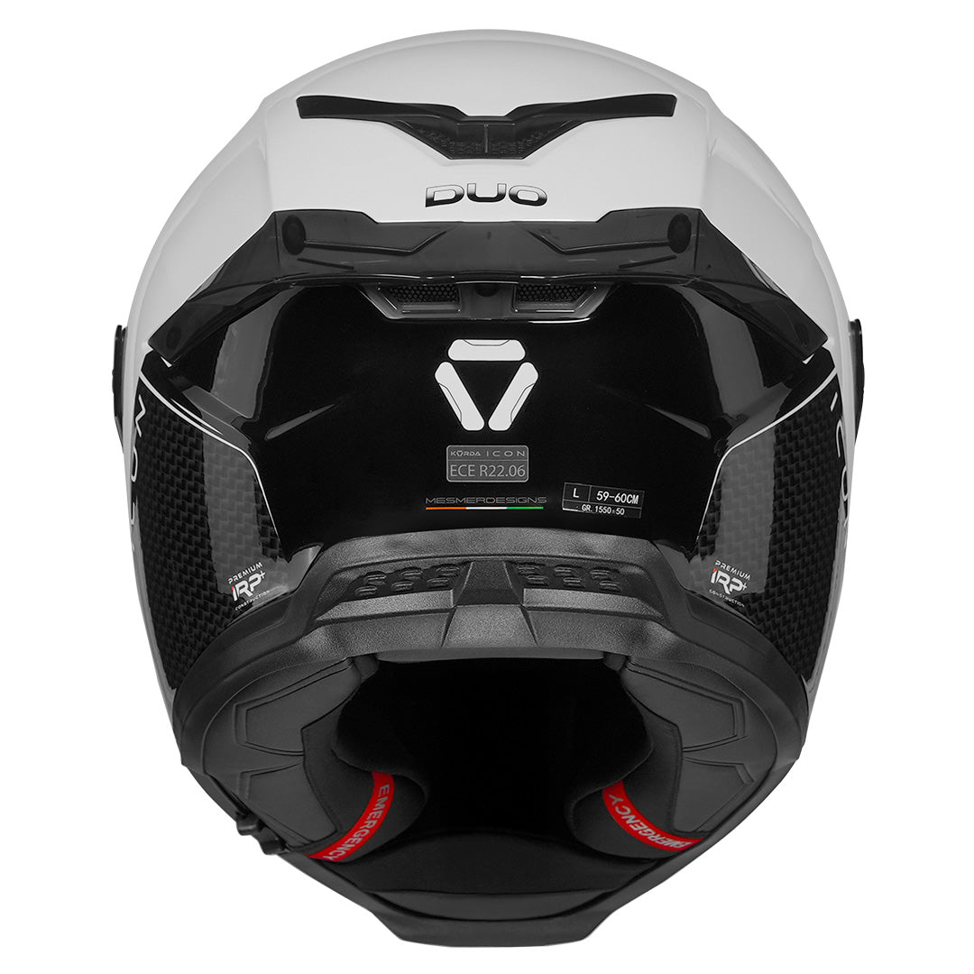 KORDA ICON DUO HELMET GLOSS BLACK & WHITE