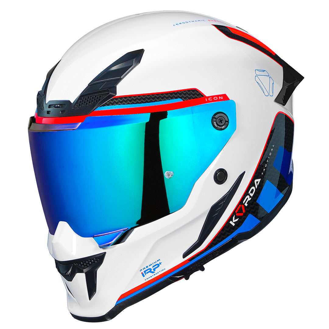 KORDA ICON TOKIO  HELMET WHITE BLUE