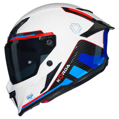 KORDA ICON TOKIO  HELMET WHITE BLUE