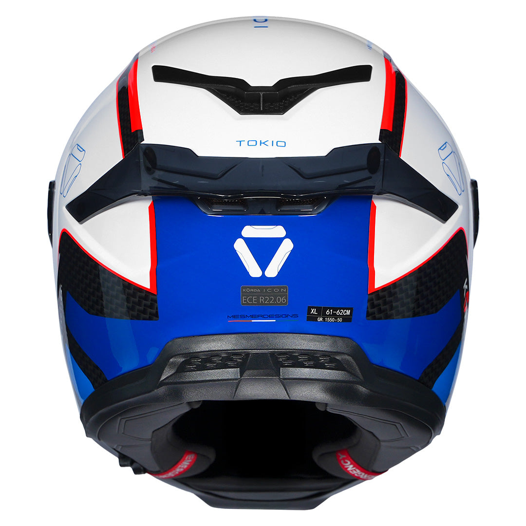 KORDA ICON TOKIO  HELMET WHITE BLUE