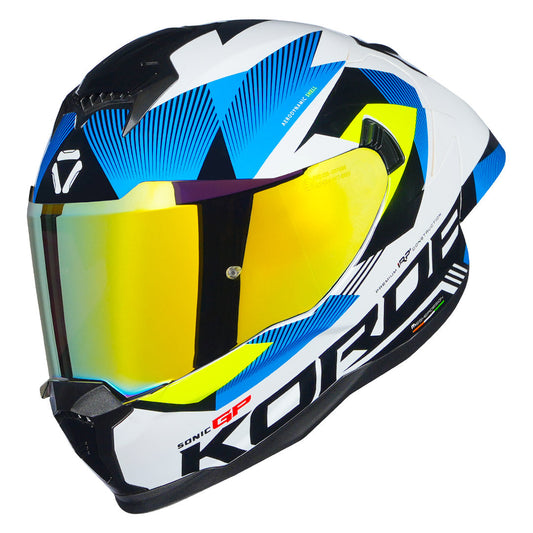 KORDA SONIC GP BRAVE WHITE BLUE FL YELLOW