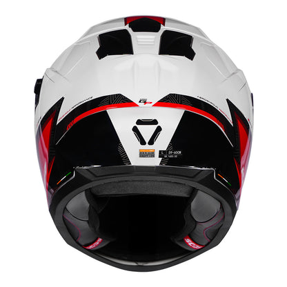 KORDA SONIC GP RAPIDE WHITE RED HELMET