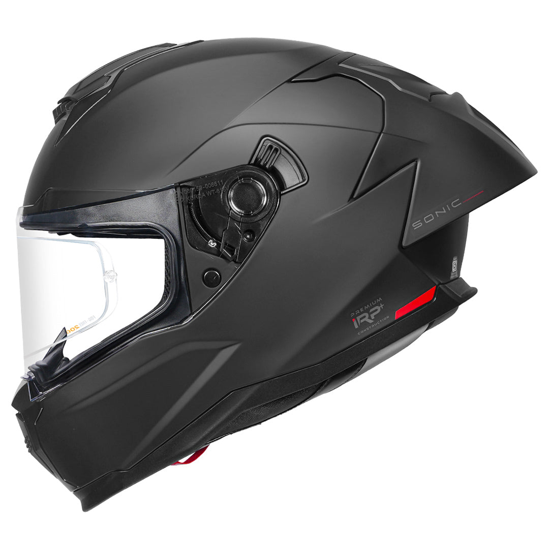 KORDA SONIC GP SOLID MATT BLACK HELMET