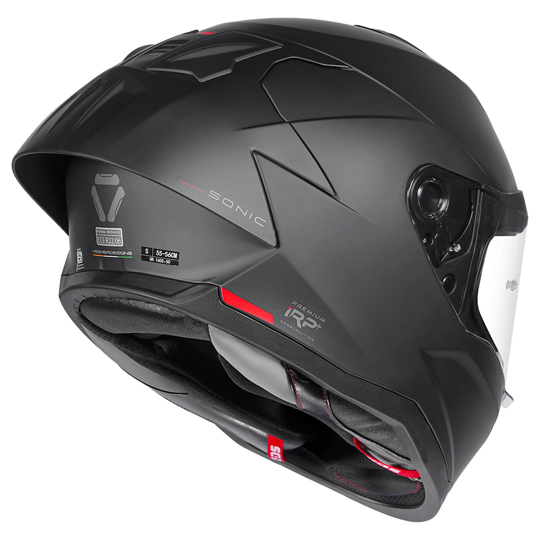 KORDA SONIC GP SOLID MATT BLACK HELMET