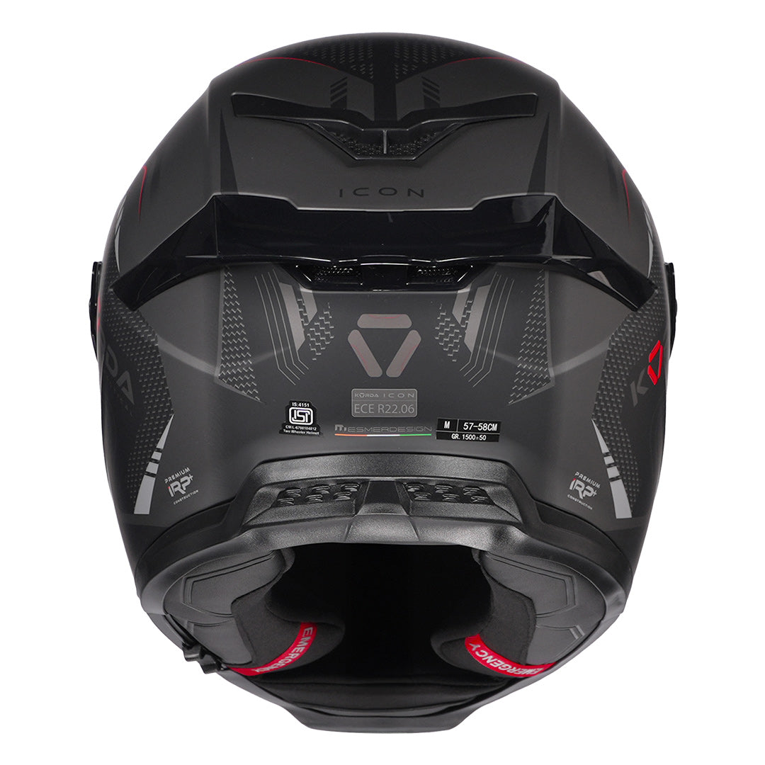 KORDA ICON NERO HELMET MATT BLACK RED