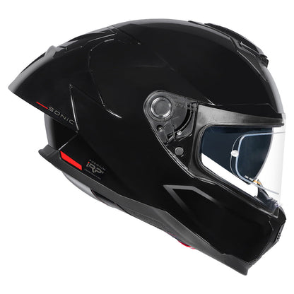 KORDA SONIC GP SOLID GLOSS BLACK HELMET