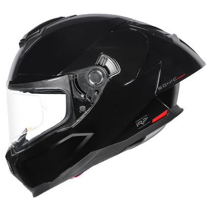 KORDA SONIC GP SOLID GLOSS BLACK HELMET