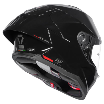 KORDA SONIC GP SOLID GLOSS BLACK HELMET