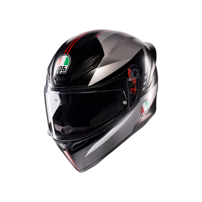 AGV K1 S LAP MATT BLACK/GREY/RED  DOT(E2206)