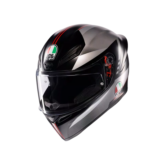 AGV K1 S LAP MATT BLACK/GREY/RED  DOT(E2206)