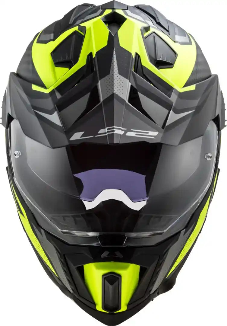 LS2 MX701 CARBON EXPLORER FOCUS M. TITANIUM H-V YELLOW – BikeFormers