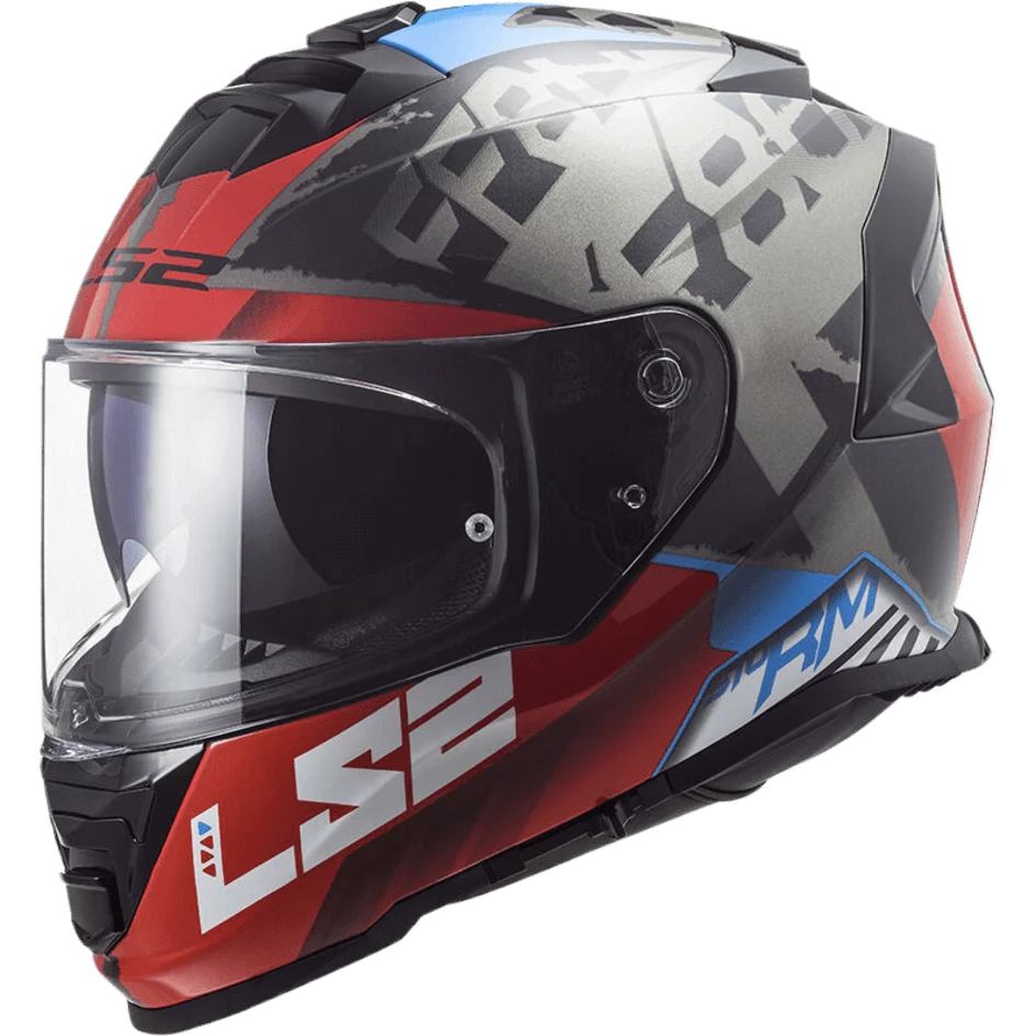 LS2 FF800 STORM II SPRINTER BLACK RED TITANIUM