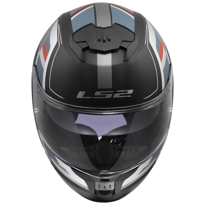 LS2 FF320 STREAM II VINTAGE MATT BLACK GREY RED