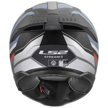 LS2 FF320 STREAM II VINTAGE MATT BLACK GREY RED
