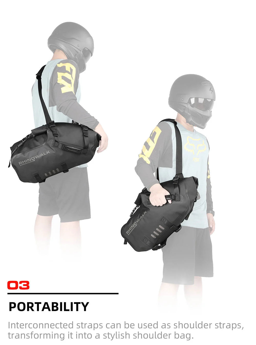 RHINOWALK RACKLESS WATERPROOF PANNIER BAGS – 18L/28L/48L PAIR