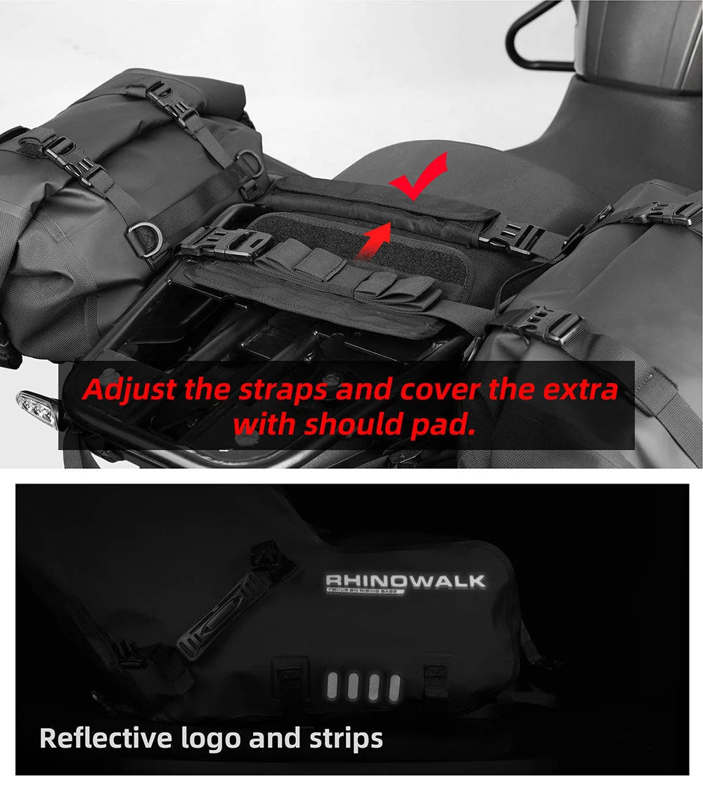 RHINOWALK RACKLESS WATERPROOF PANNIER BAGS – 18L/28L/48L PAIR