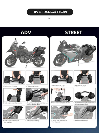 RHINOWALK RACKLESS WATERPROOF PANNIER BAGS – 18L/28L/48L PAIR