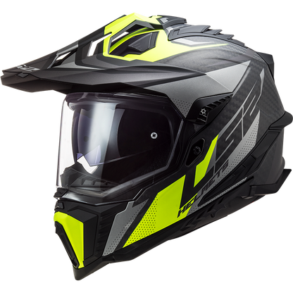 LS2 MX701 CARBON EXPLORER FOCUS M. TITANIUM H-V YELLOW