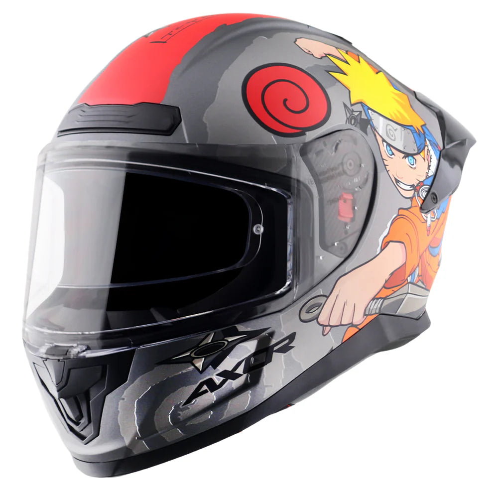 AXOR SABER NARUTO HELMET DULL BLACK ORANGE