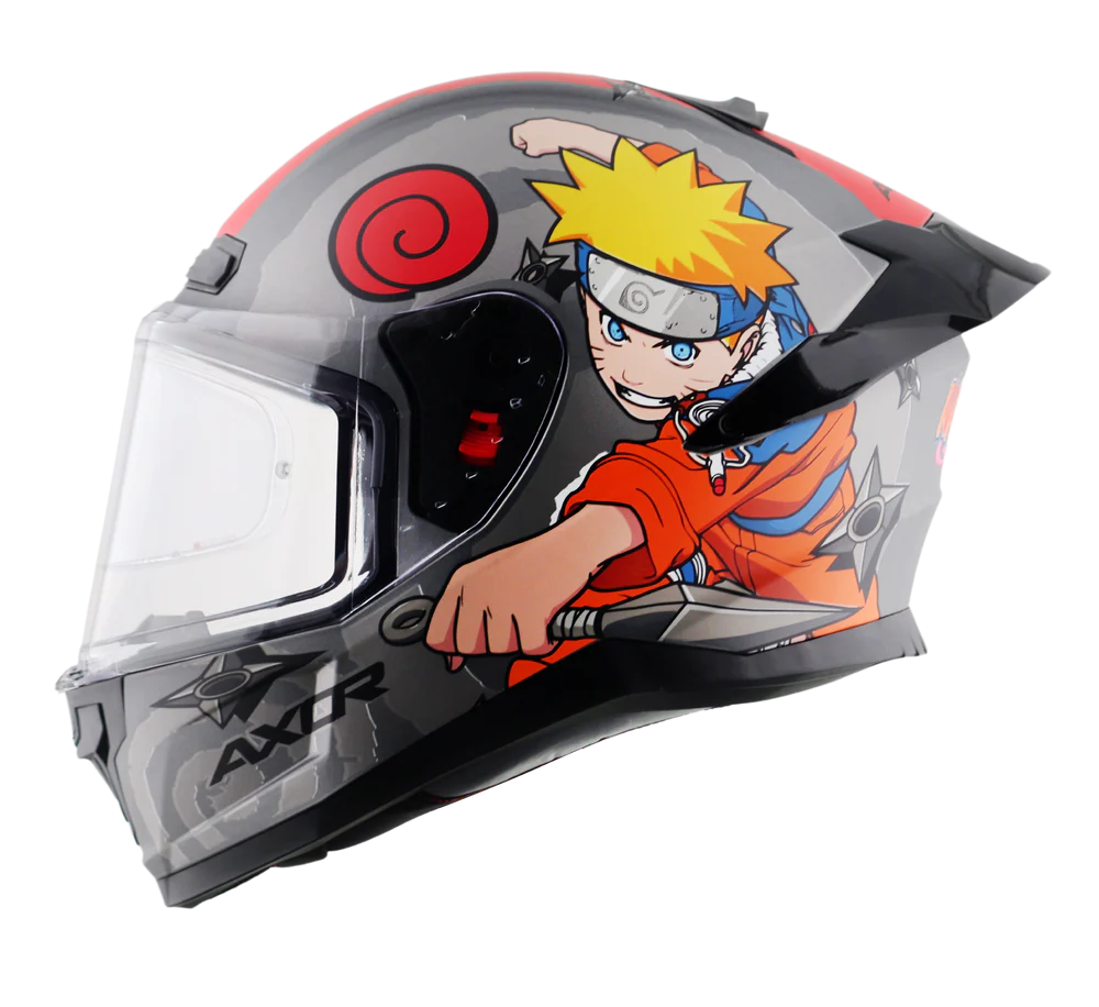 AXOR SABER NARUTO HELMET DULL BLACK ORANGE