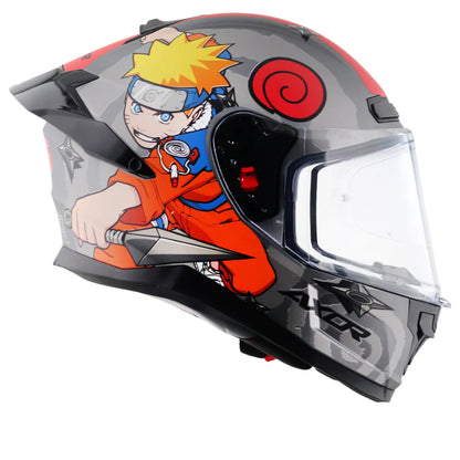 AXOR SABER NARUTO HELMET DULL BLACK ORANGE