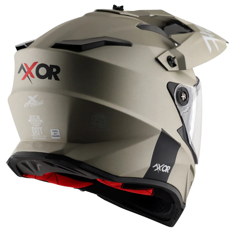 AXOR X-CROSS DUAL VISOR HELMET - NICKEL
