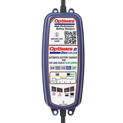OPTIMATE 2 DUO BATTERY CHARGER – BIS CERTIFIED