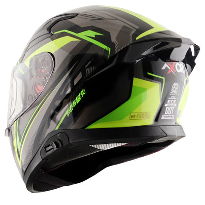 AXOR APEX ROAD TRIP HELMET BLACK GREEN
