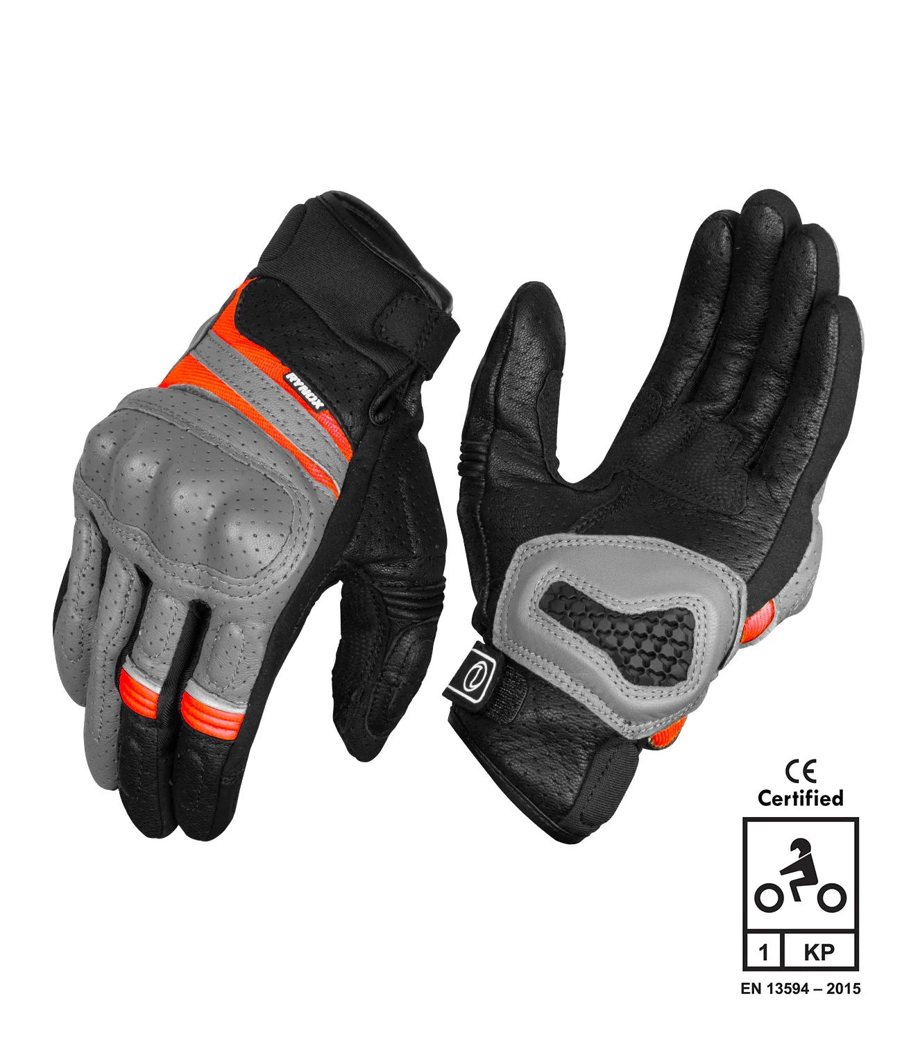 RYNOX AIR GT SP GLOVES – GREY / ORANGE