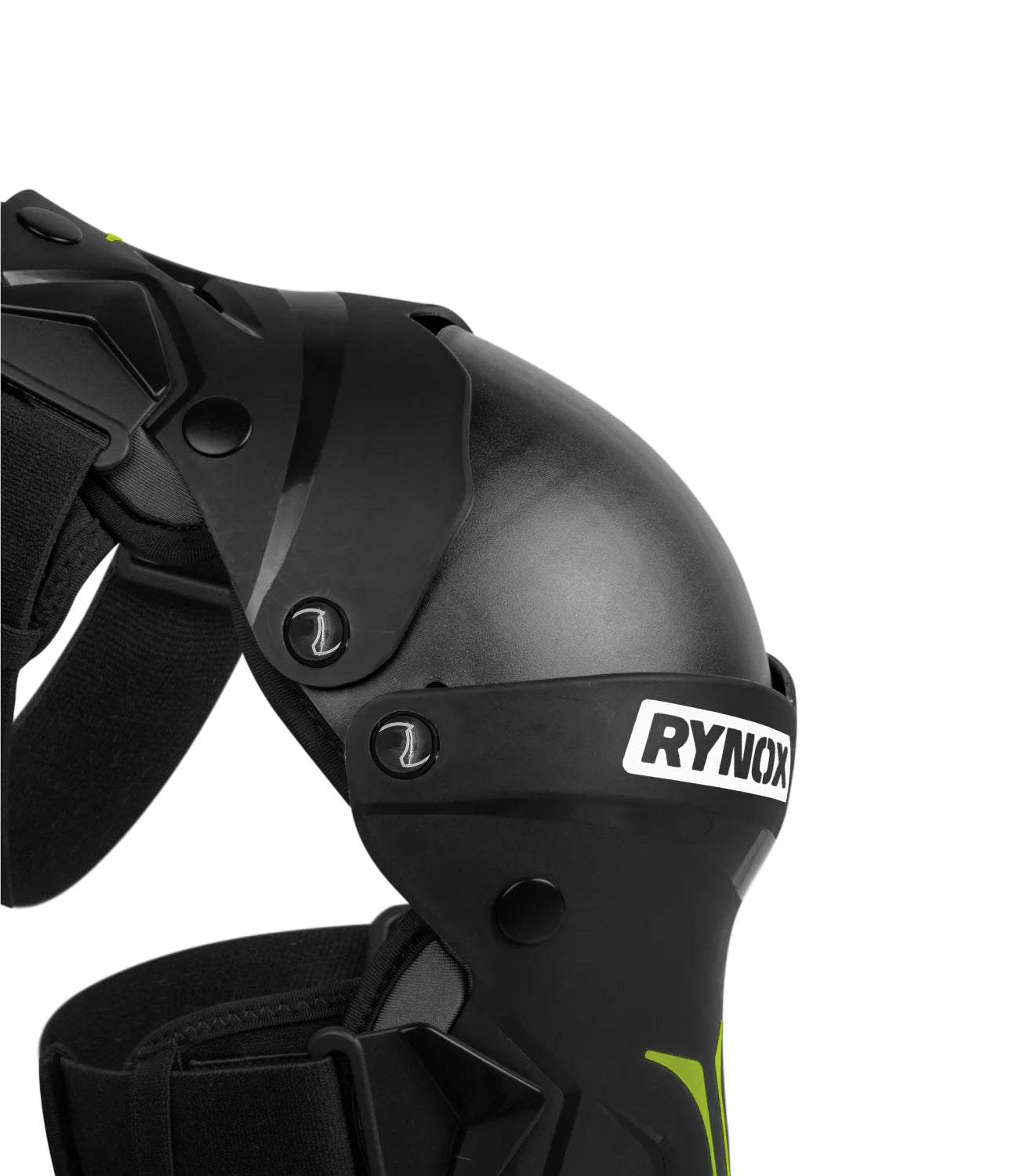 RYNOX BASTION BIONIC KNEE GUARDS – BLACK / HI-VIZ GREEN