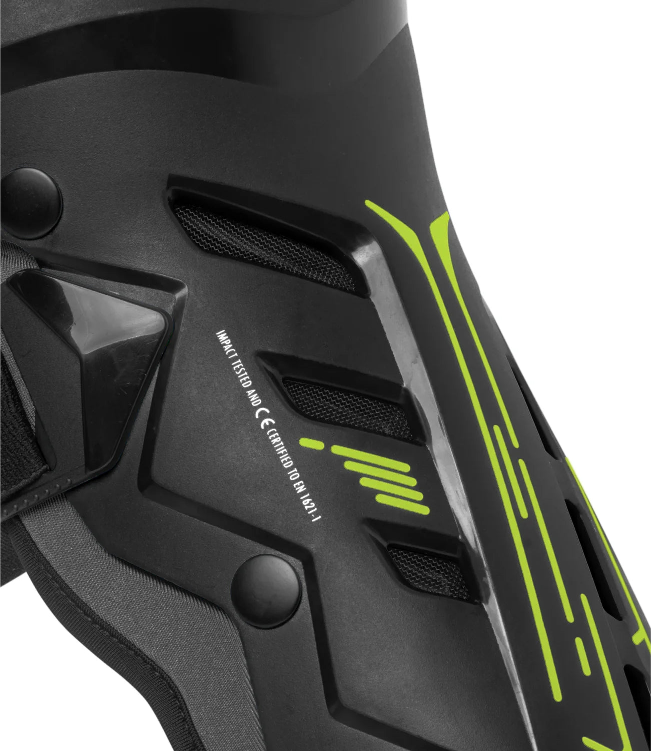 RYNOX BASTION BIONIC KNEE GUARDS – BLACK / HI-VIZ GREEN