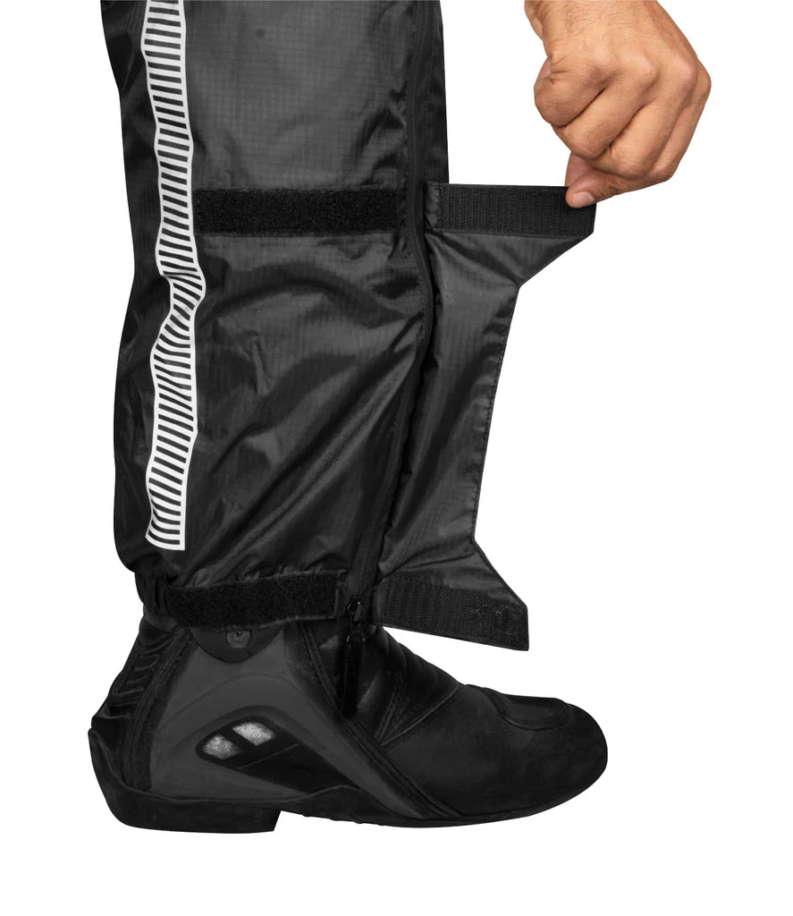RYNOX H2GO PRO RAIN PANTS (BLACK HI-VIZ GREEN)