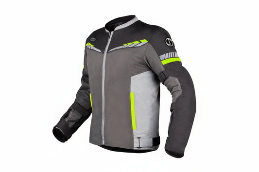 YNOX AIR GT 4 JACKET - GREY HI-VIZ GREEN