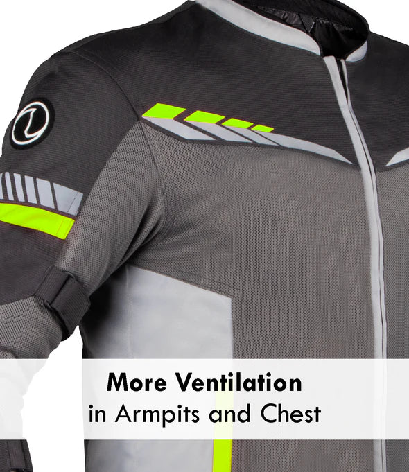 YNOX AIR GT 4 JACKET - GREY HI-VIZ GREEN