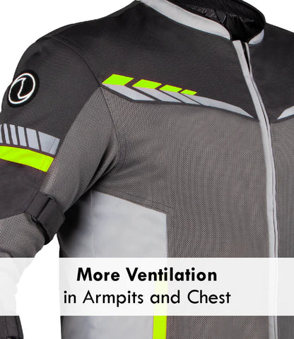 YNOX AIR GT 4 JACKET - GREY HI-VIZ GREEN