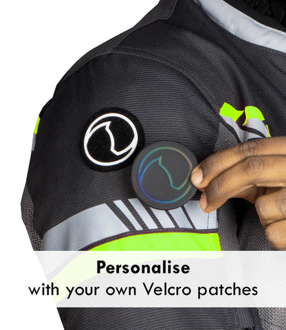 YNOX AIR GT 4 JACKET - GREY HI-VIZ GREEN