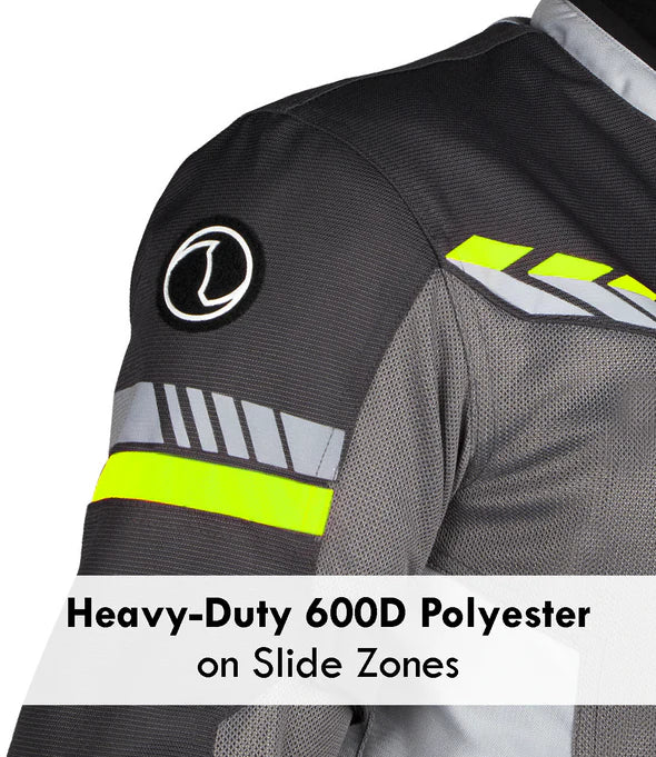 YNOX AIR GT 4 JACKET - GREY HI-VIZ GREEN