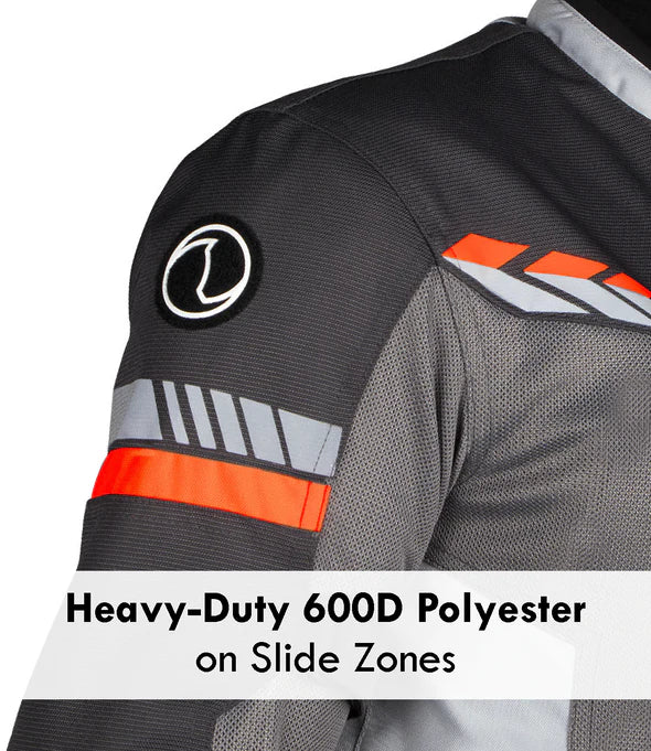 RYNOX AIR GT 4 JACKET - GREY HI-VIZ ORANGE
