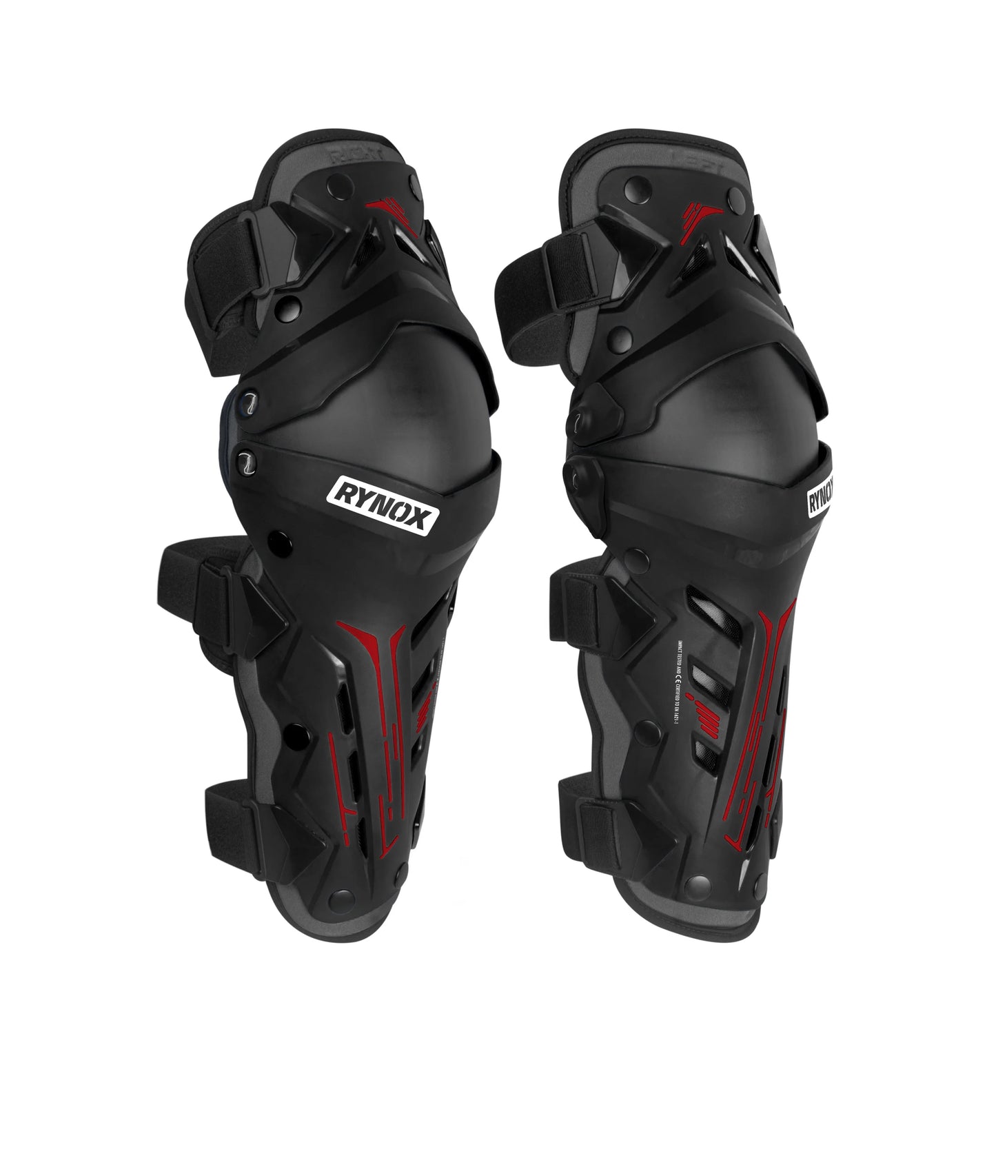 RYNOX BASTION BIONIC KNEE GUARDS – BLACK / RED