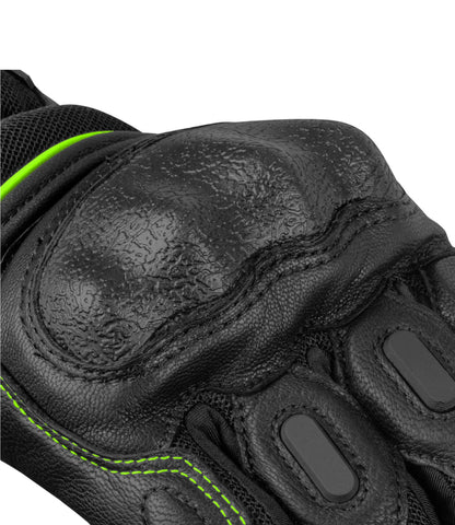 RYNOX TORNADO PRO 3 GLOVES – BLACK / HI-VIZ GREEN