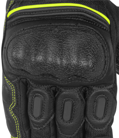RYNOX TORNADO PRO 3 GLOVES – BLACK / HI-VIZ GREEN