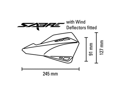 BARKBUSTERS SABRE MX/ENDURO HANDGUARDS – BLACK (WITH DEFLECTORS IN YELLOW HIVIZ)